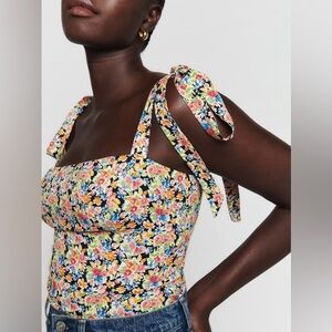 Reformation Ellora Floral Top Trix 6
